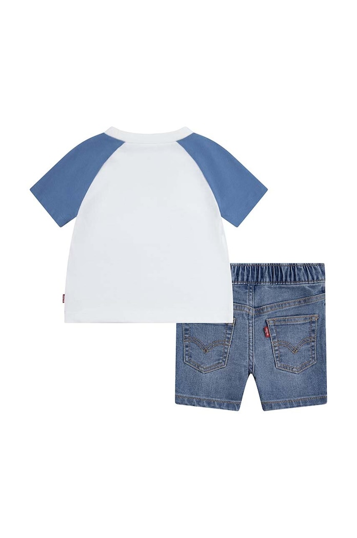 CHLAPEC Kojenecká sada Levi's LVB LEVI BEAR RAGLAN & SHORT S 6EK234 modrá