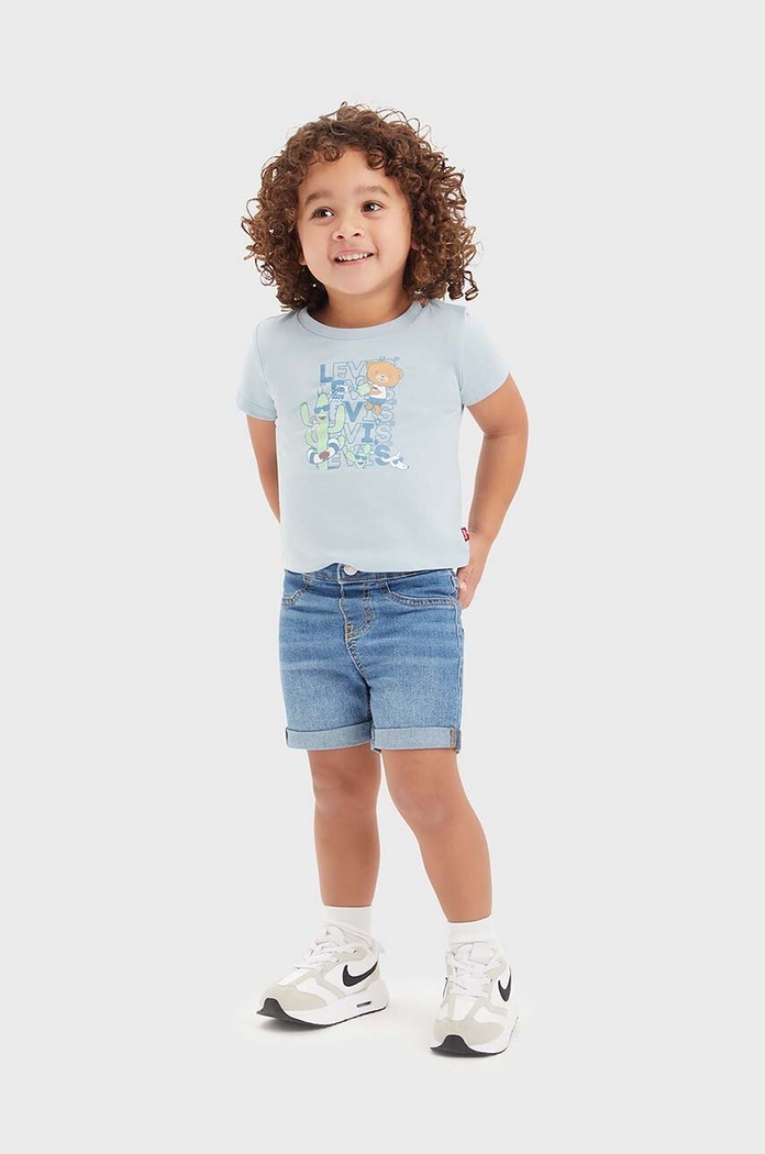 Levi's compleu bebe LVB CRITTER STACKED LOGO TEE S panza albastru 6EK235