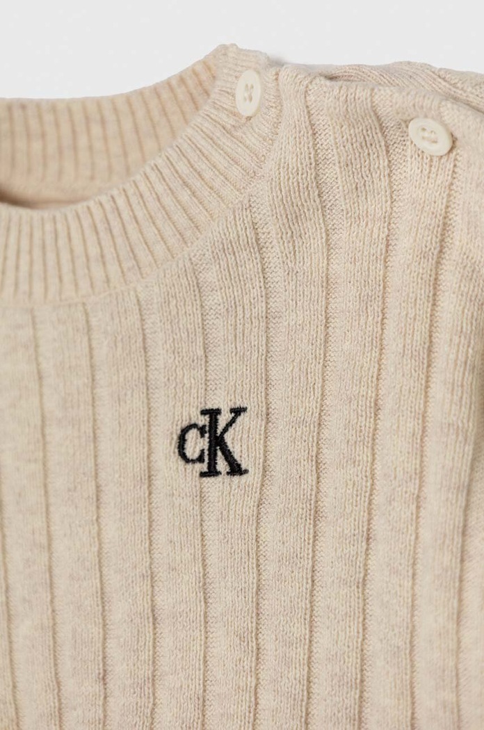 BIMBA Calvin Klein Jeans set per neonati in misto lino IN0IN00185.PPYH beige
