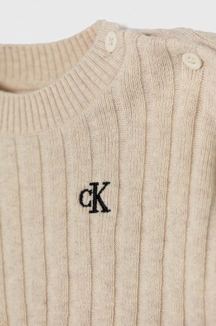 BIMBA Calvin Klein Jeans set per neonati in misto lino IN0IN00185.PPYH beige