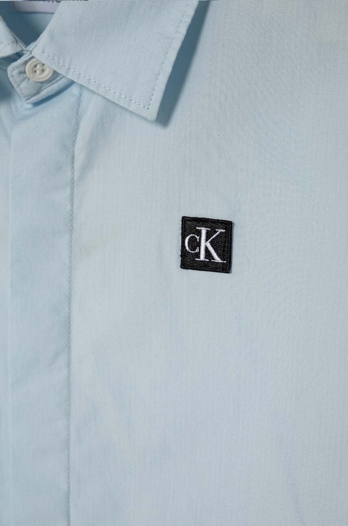 Момче Детска памучна риза Calvin Klein Jeans IB0IB01962.128.176.PPYH син