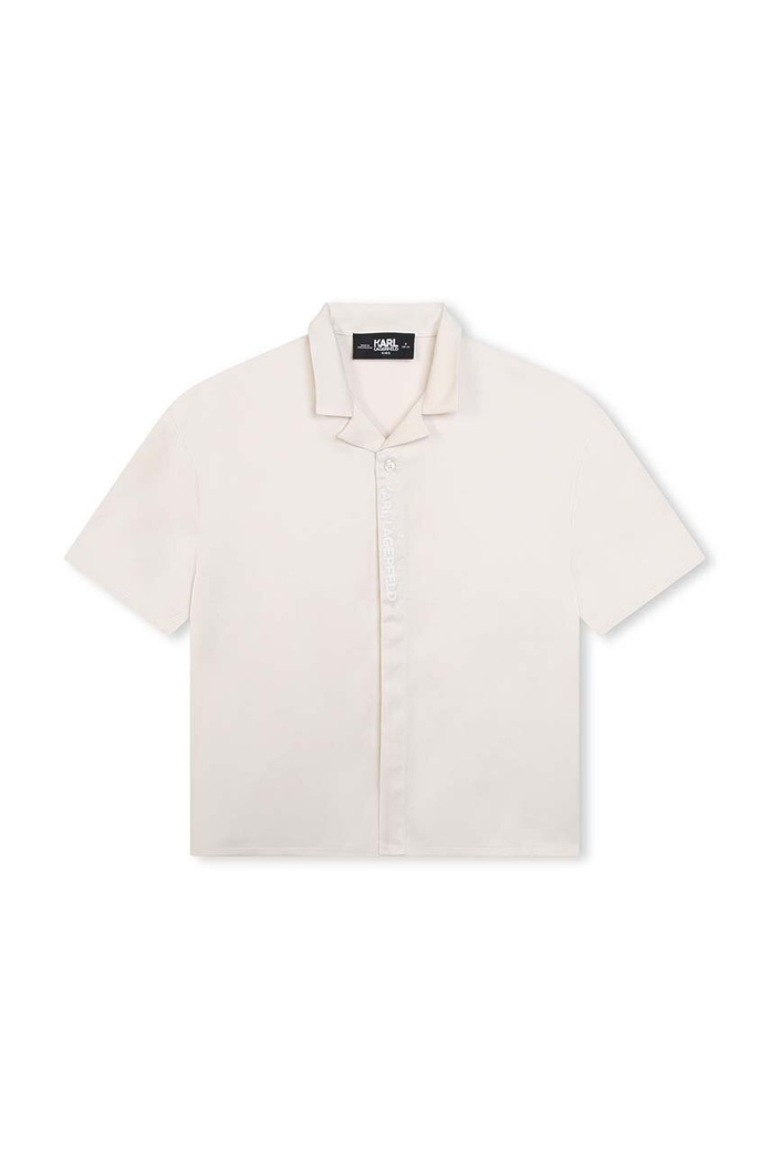 Dječja košulja Karl Lagerfeld Z30058.162.174 bež SS24