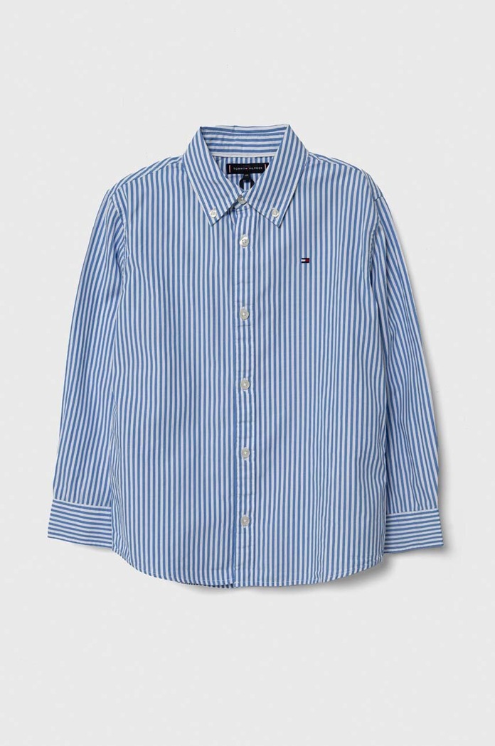 Tommy Hilfiger koszula bawełniana dziecięca wzorzyste niebieski KB0KB08900.PPYH