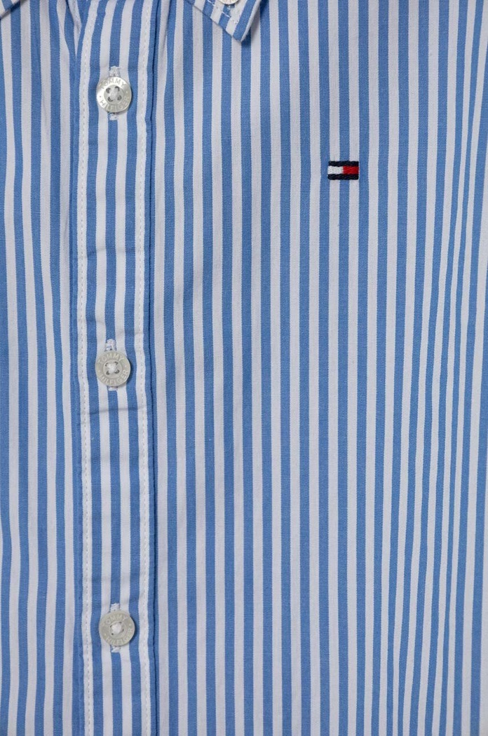 Chłopiec Tommy Hilfiger koszula bawełniana dziecięca KB0KB08900.PPYH niebieski