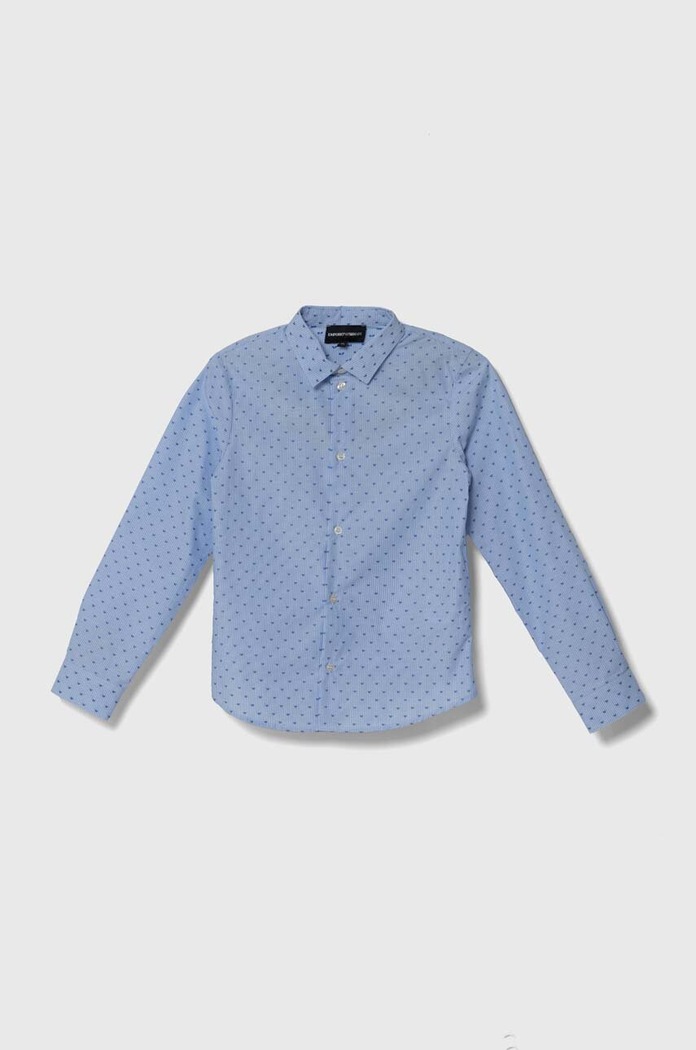 Emporio Armani koszula bawełniana dziecięca wzorzyste niebieski 3D4C09.4N8AZ