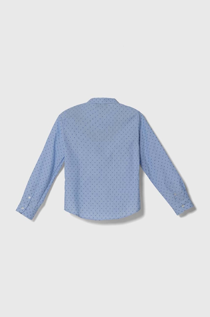 Emporio Armani koszula bawełniana dziecięca 3D4C09.4N8AZ niebieski SS24