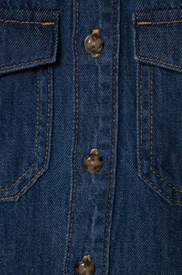 Dečki Otroška jeans srajca United Colors of Benetton 5AD6GQ01O.P.Seasonal mornarsko modra