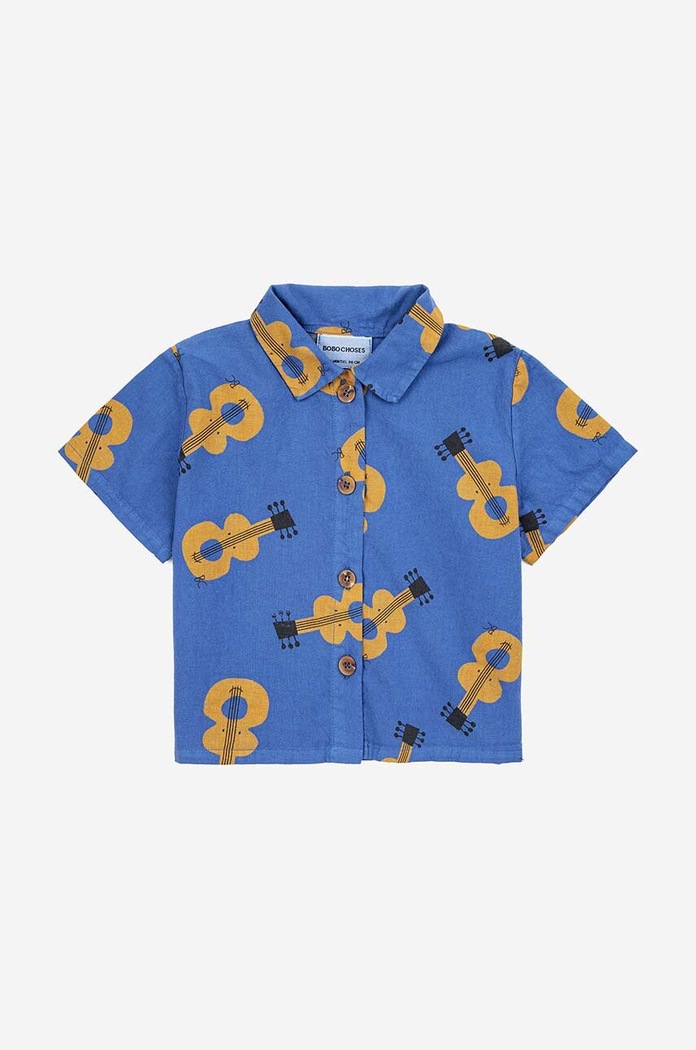 Bobo Choses Camasa de bumbac pentru copii albastru 124AB019