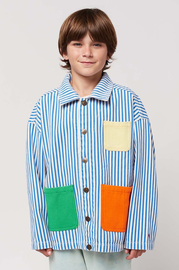 Bobo Choses camasa din denim pentru copii lung albastru 124AC140