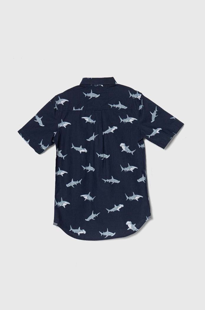 Dětská bavlněná košile Vans SHARK SS VN000GBJLKZ zelená SS24
