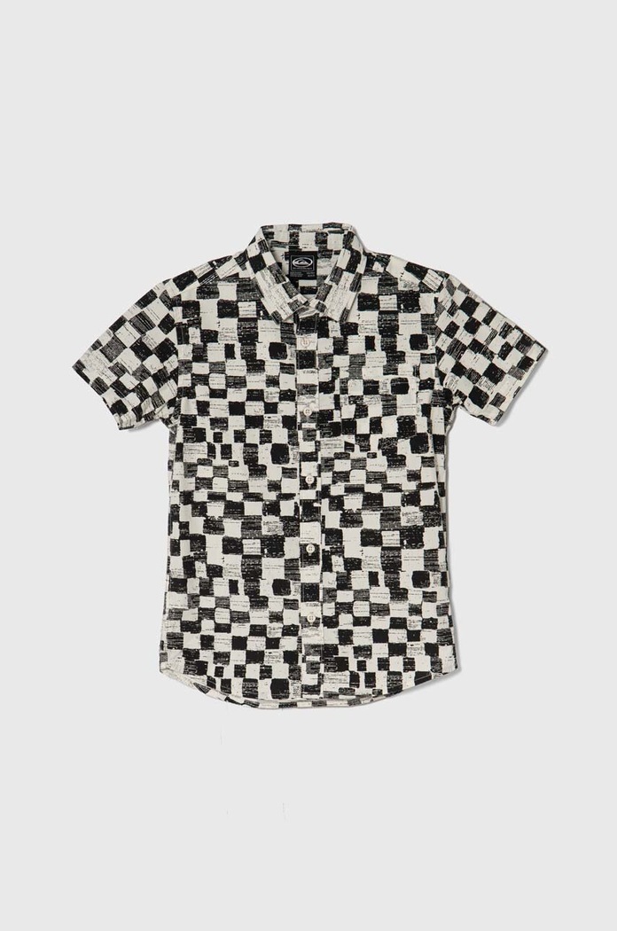 Dětská košile Quiksilver SATURN DISTORT krátký černá AQBWT03080