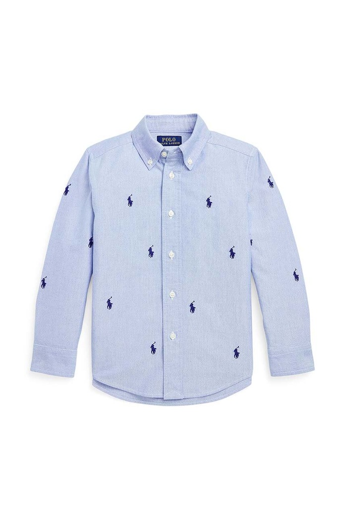 Παιδικό βαμβακερό πουκάμισο Polo Ralph Lauren 322878876001 μπλε SS26
