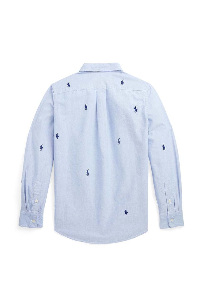 Detská bavlnená košeľa Polo Ralph Lauren 323878876001 modrá SS26