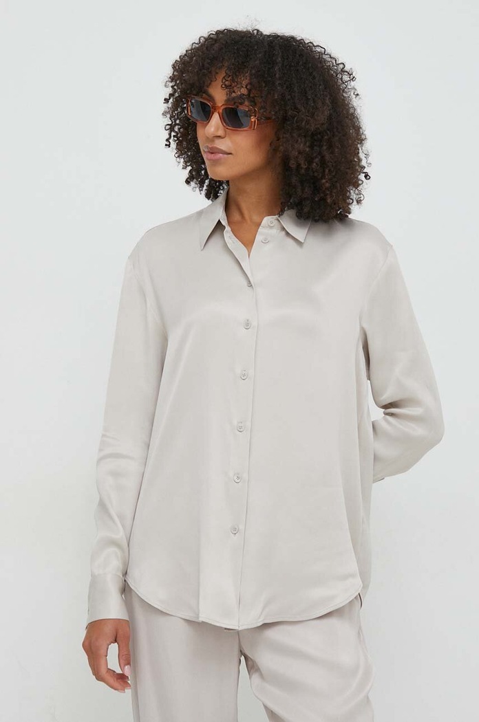 Košile Calvin Klein šedá K20K206299