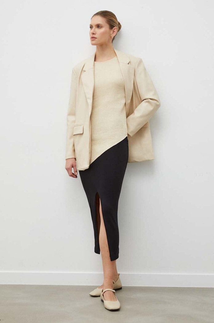 Μπλουζάκι By Malene Birger Q72071002 μπεζ SS24