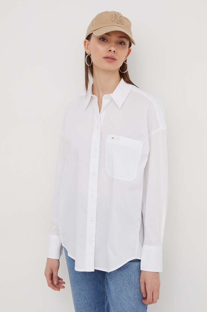 Tommy Jeans koszula klasyczny biały DW0DW17356