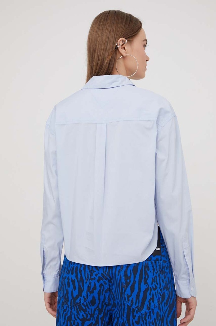 Odzież Tommy Jeans koszula DW0DW17520 niebieski