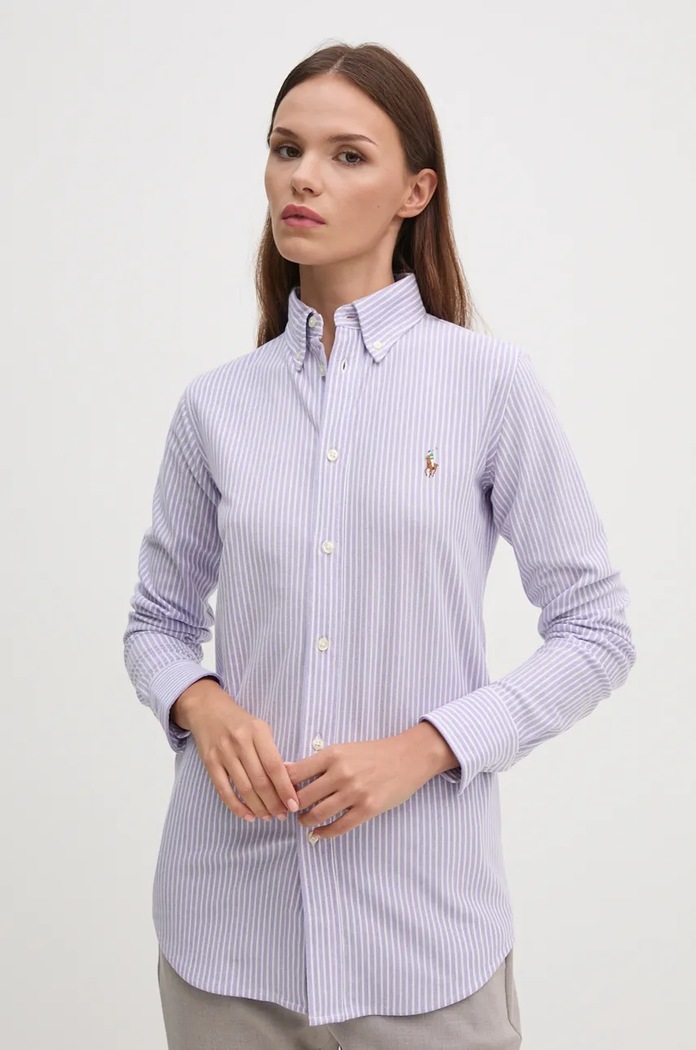Polo Ralph Lauren košile dámská bavlněná hladký růžová 211910131