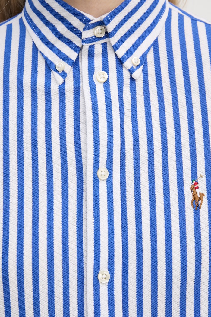 Polo Ralph Lauren риза дамска от памук 211910131 син
