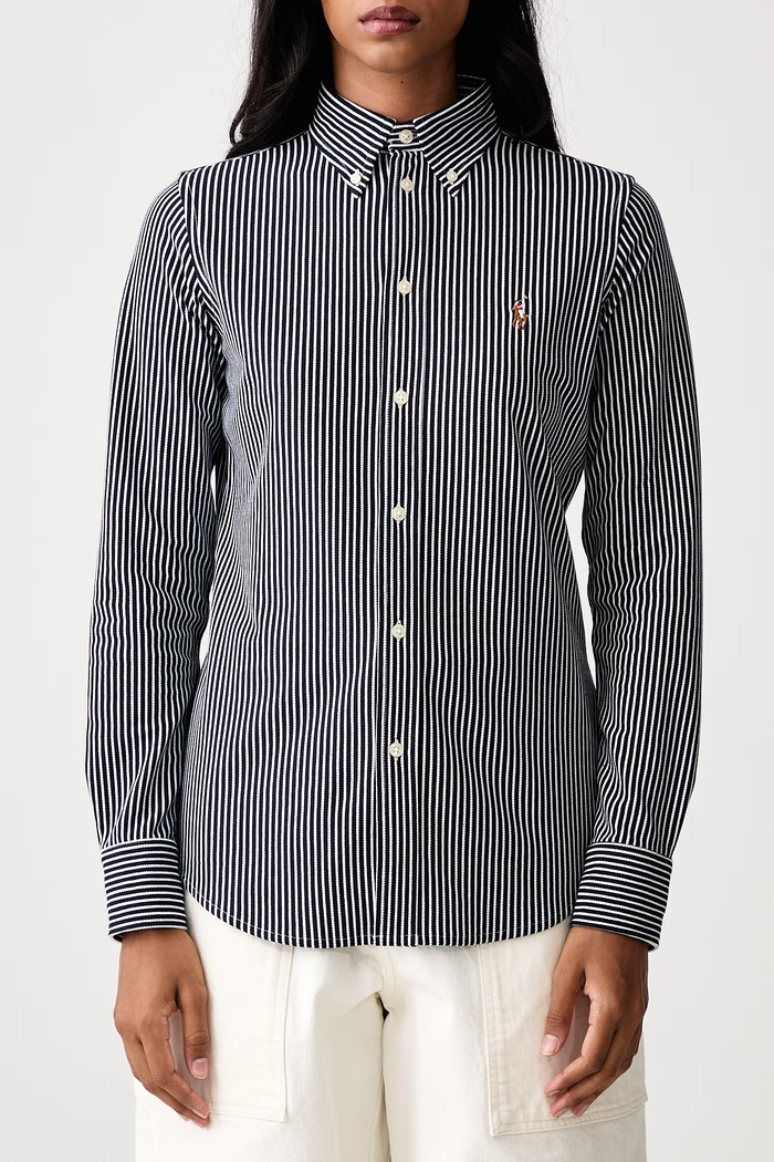 Koszula damska bawełniana Polo Ralph Lauren granatowy 211910131