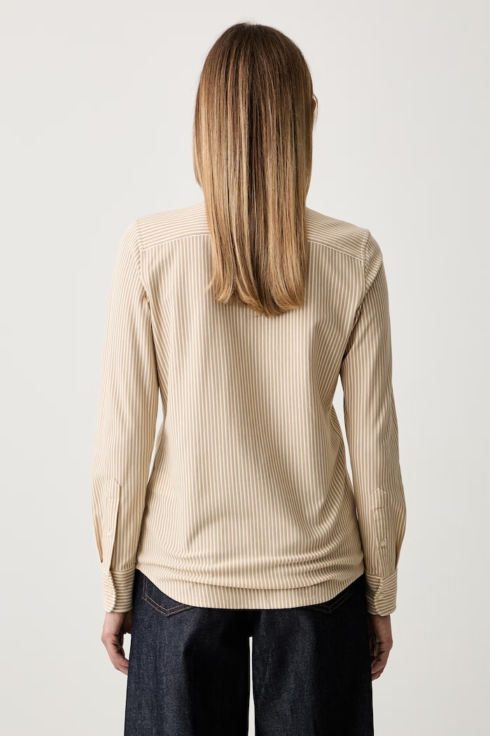 Oblečení Polo Ralph Lauren košile dámská bavlněná 211910131 béžová
