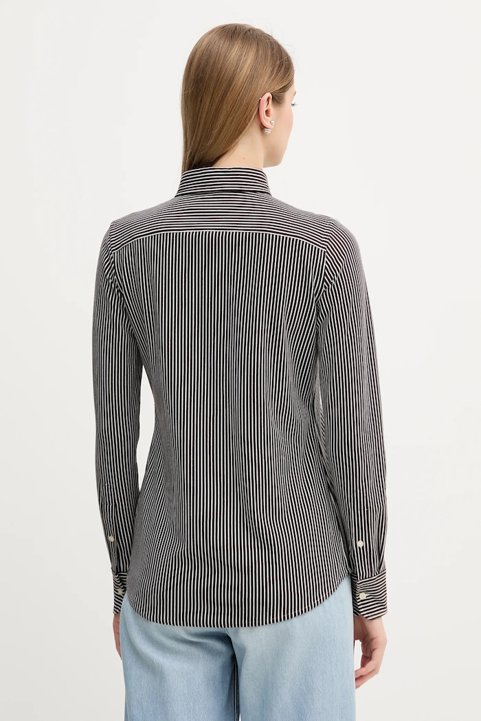 Îmbrăcăminte Polo Ralph Lauren cămașă pentru femei din bumbac 211910131 maro