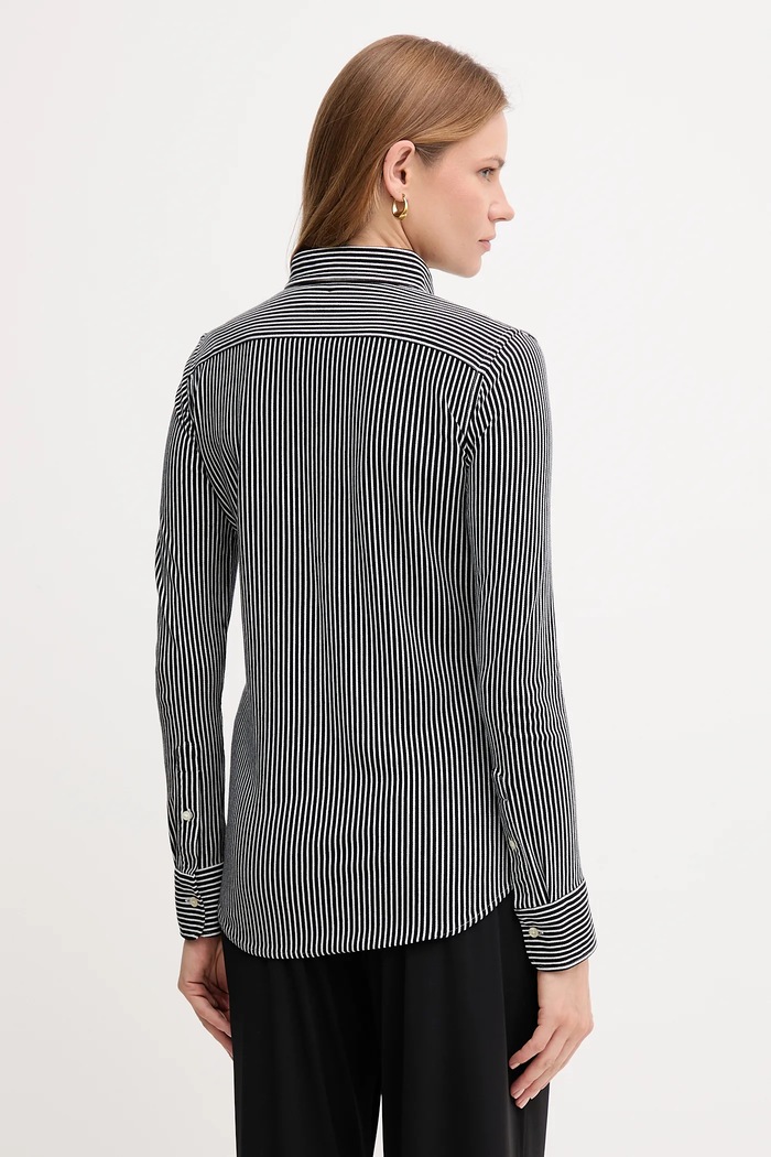 Îmbrăcăminte Polo Ralph Lauren cămașă pentru femei din bumbac 211910131 negru