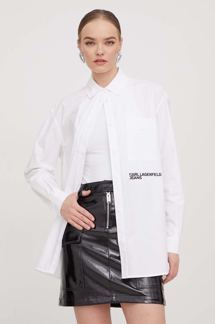Košile Karl Lagerfeld Jeans 240J1605 bílá SS24