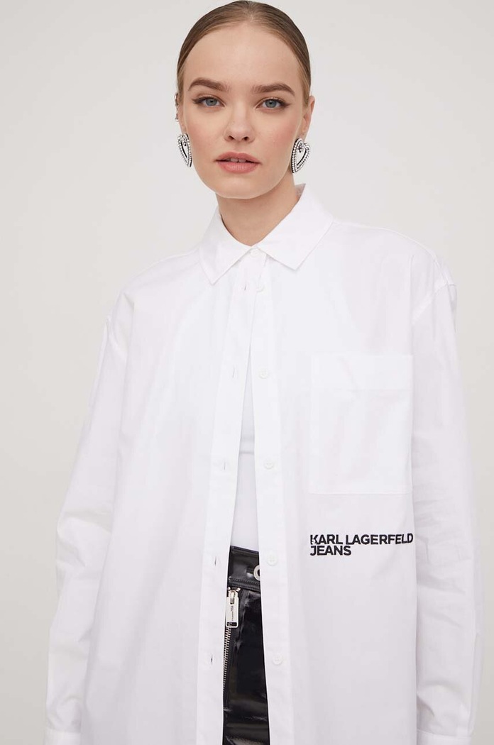 Košile Karl Lagerfeld Jeans bílá 240J1605
