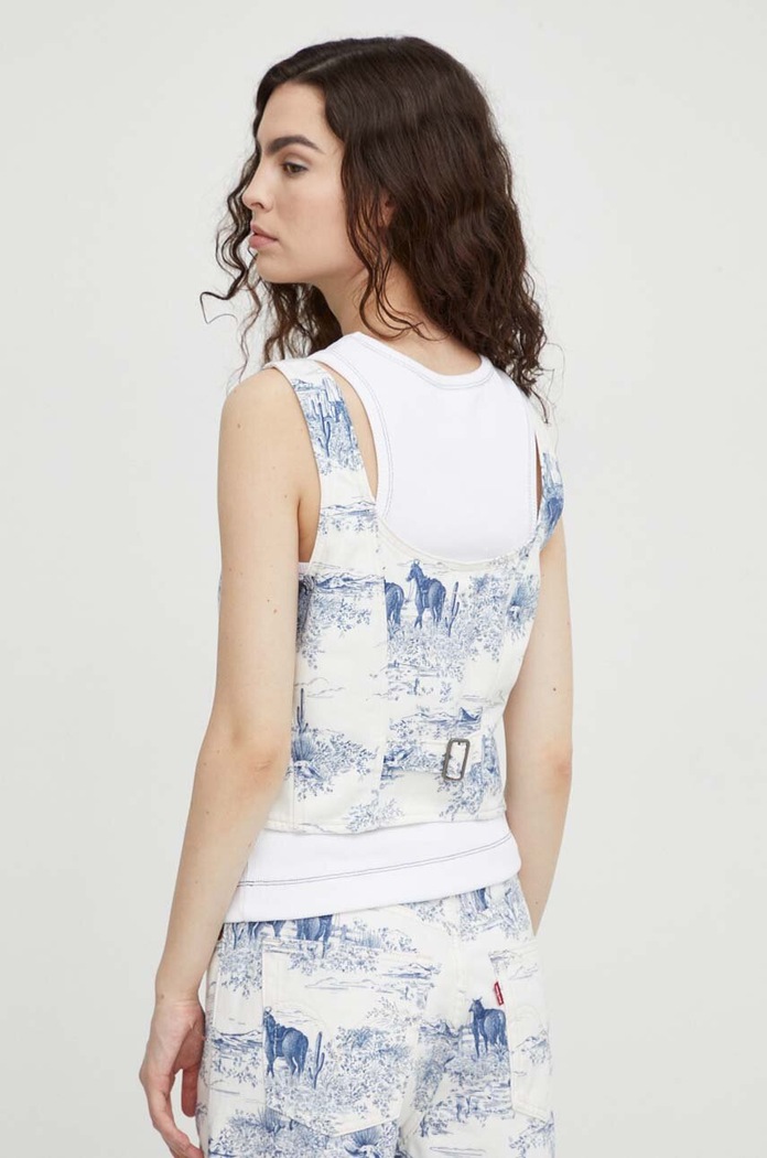 Oblečení Džínový top Levi's A7314 bílá