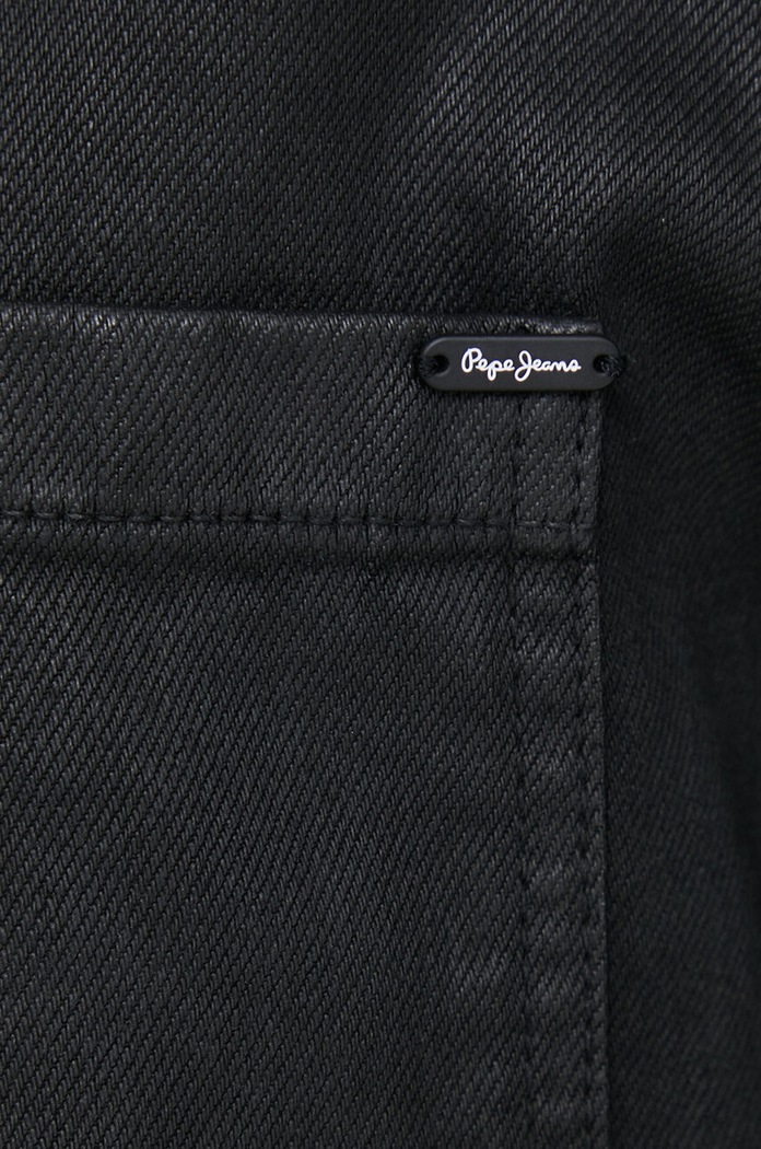Pepe Jeans koszula bawełniana ALIX COATED PL304729 czarny