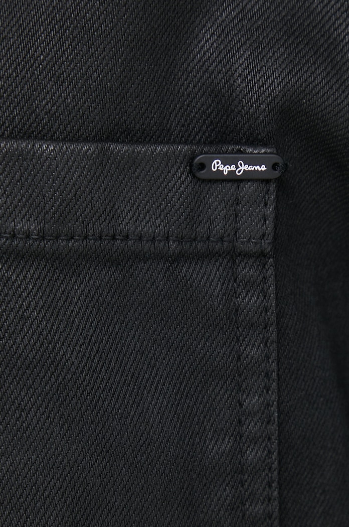 Pepe Jeans koszula bawełniana ALIX COATED PL304729 czarny