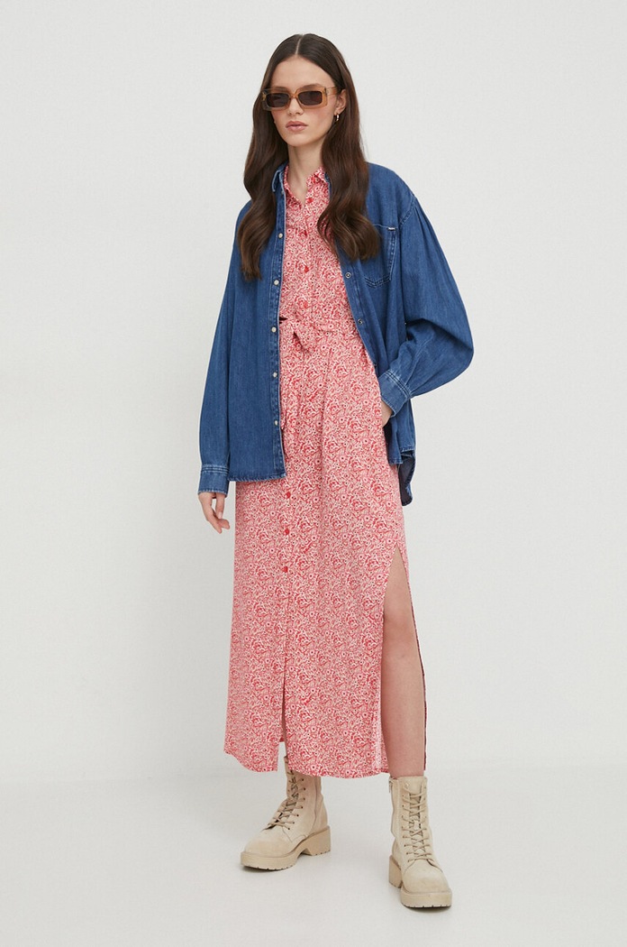 Pepe Jeans koszula jeansowa MILEY PL304730 niebieski SS24