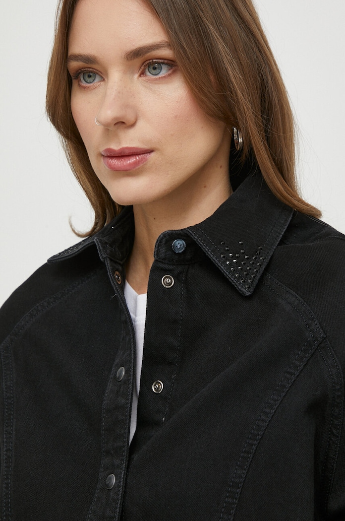 Pepe Jeans koszula jeansowa ESTELLE SPARKLE czarny PL304731