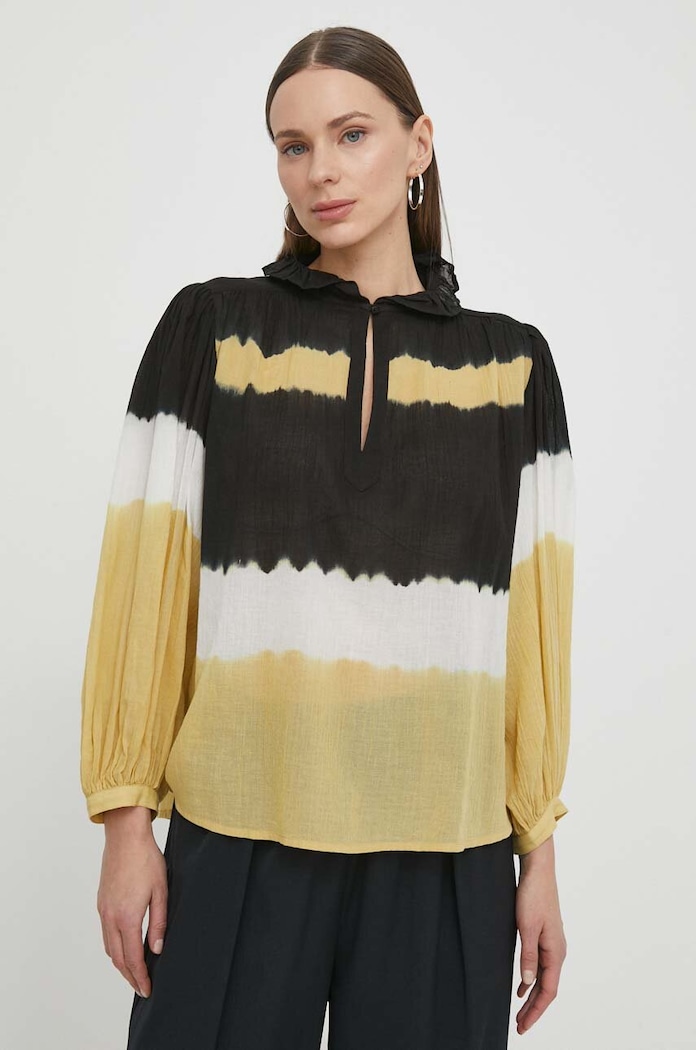 BA&SH bluza din bumbac cu modele multicolor 1E24HARV