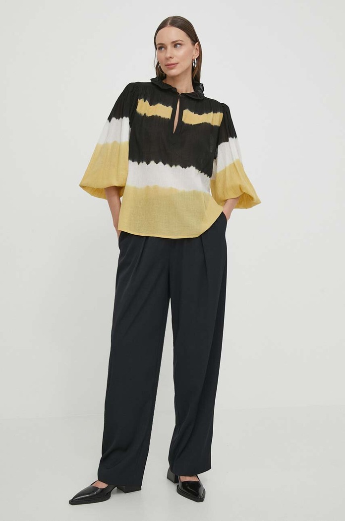 BA&SH bluza din bumbac 1E24HARV multicolor SS24