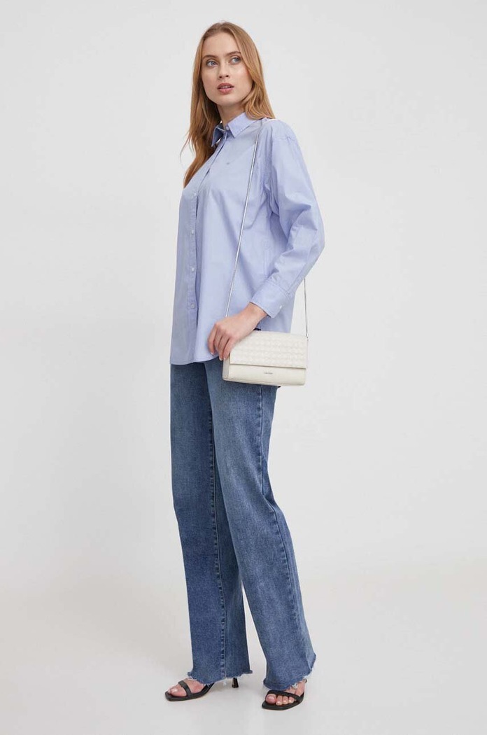 Pamučna košulja Pepe Jeans PAULA PL304808 plava SS24