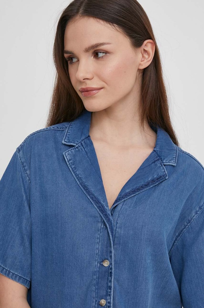 Košulja Pepe Jeans Ava plava PL304845