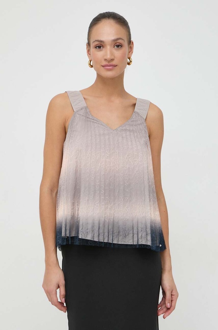 Tričko Armani Exchange na ramínkách béžová 3DYH01.YNYLZ