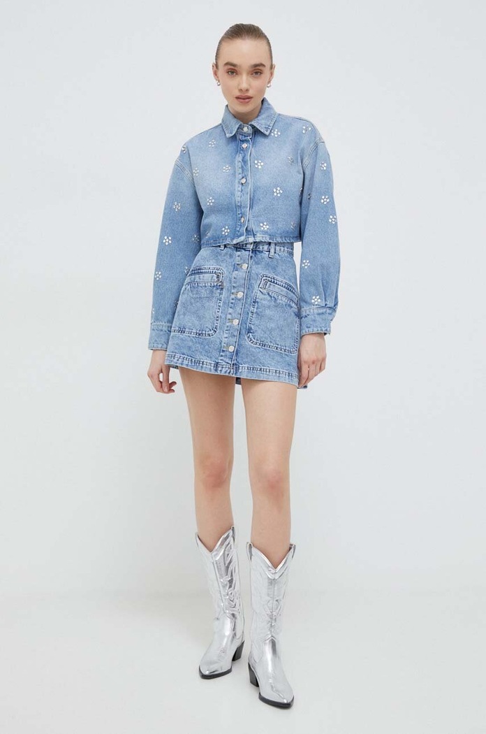 Дънкова риза MSGM 3641MDE234X.247272 син SS24