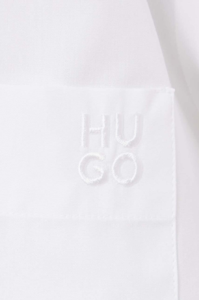 Бавовняна сорочка HUGO The Oversize Shirt 50515741 білий