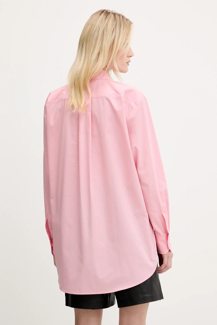 Одяг Бавовняна сорочка HUGO The Oversize Shirt 50515741 рожевий