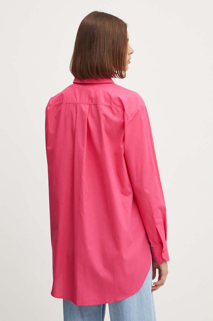 Odzież HUGO koszula bawełniana The Oversize Shirt 50515741 różowy