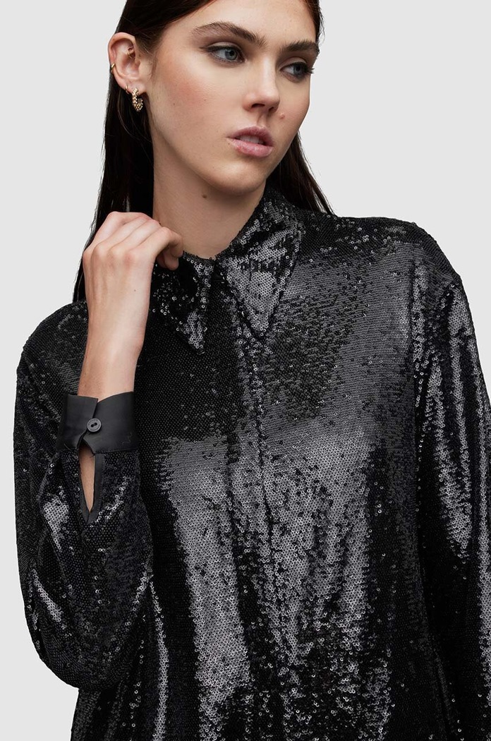 Košile AllSaints Charli W002PZ černá SS24