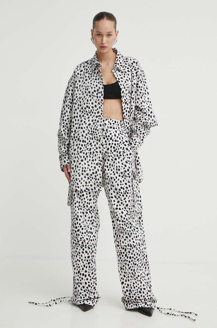 Rifľová bunda Moschino Jeans 0511.3773 biela SS24