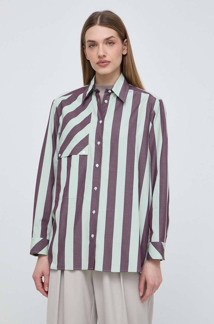 Weekend Max Mara koszula bawełniana x Arthur Arbesser wzorzyste zielony 2415191012600