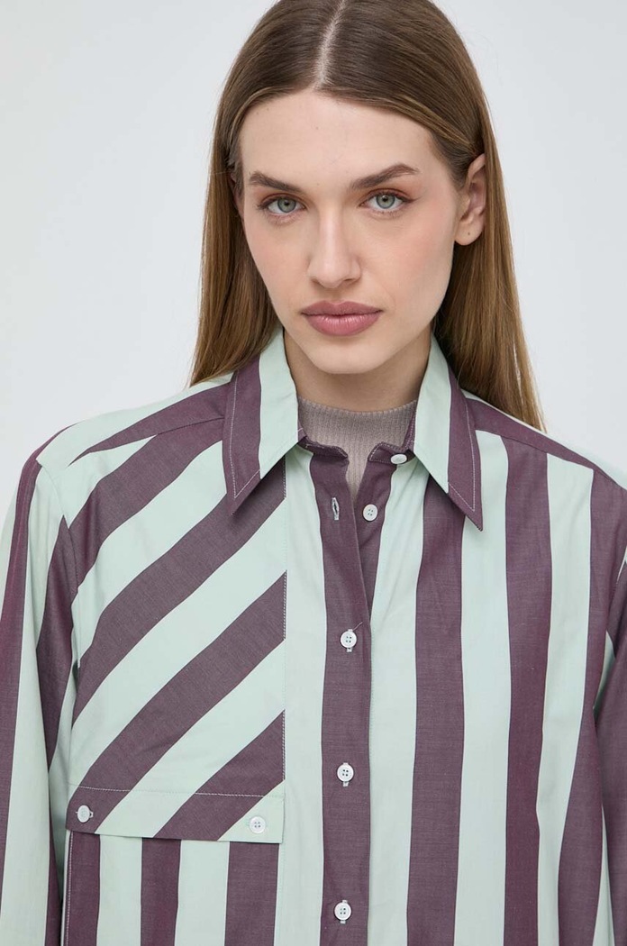 Weekend Max Mara koszula bawełniana x Arthur Arbesser zielony 2415191012600