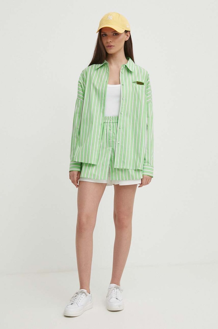 United Colors of Benetton camasa 5RTCDQ08W verde SS24