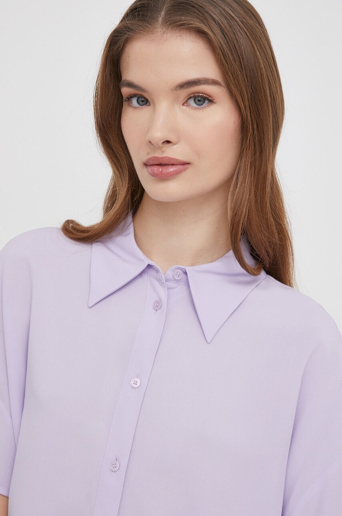 United Colors of Benetton koszula fioletowy 5WPWDQ04S
