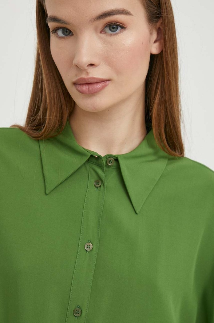 United Colors of Benetton ing női, galléros, zöld, relaxed | ANSWEAR.hu